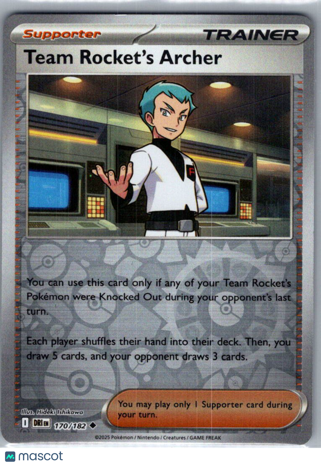 2025 Destined Rivals Team Rocket's Archer Reverse Holo Uncommon #170/182