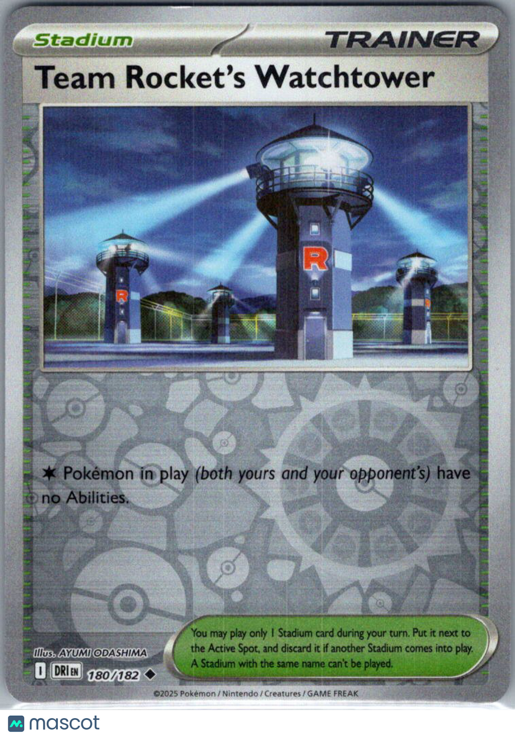 2025 Destined Rivals Team Rocket's Watchtower Reverse Holo Uncommon #180/182