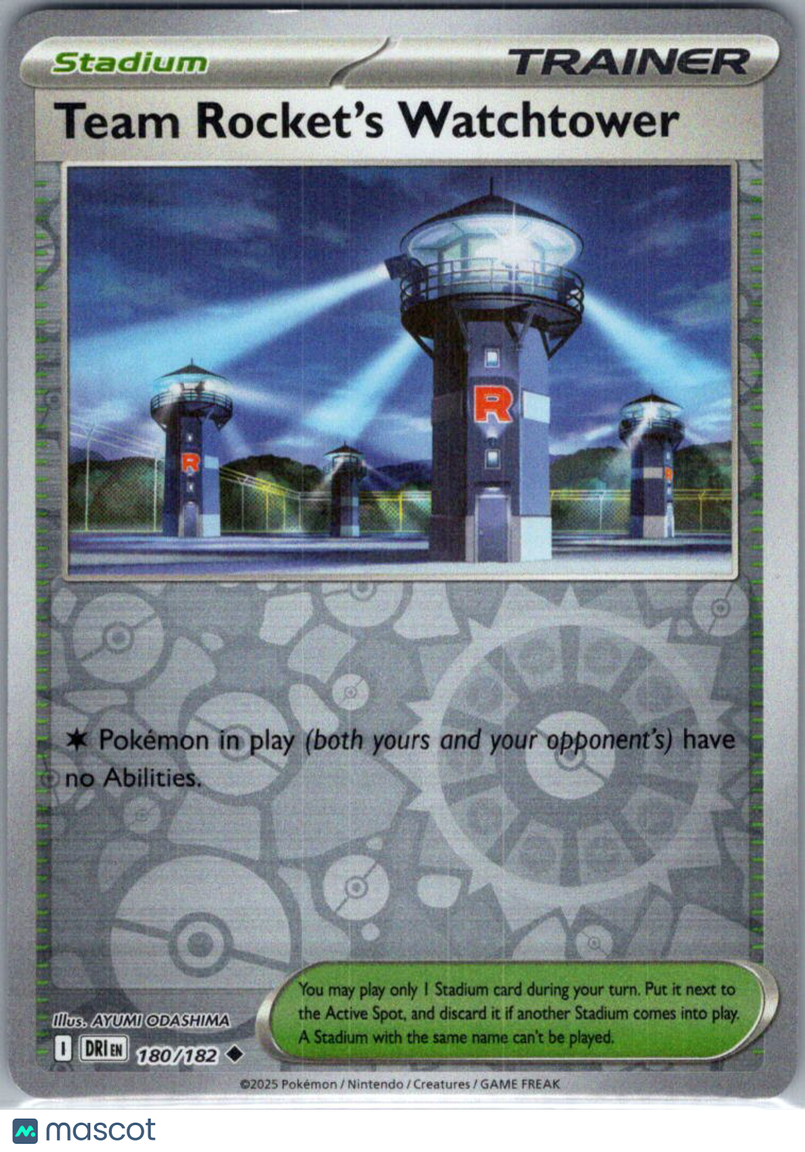 2025 Destined Rivals Team Rocket's Watchtower Reverse Holo Uncommon #180/182