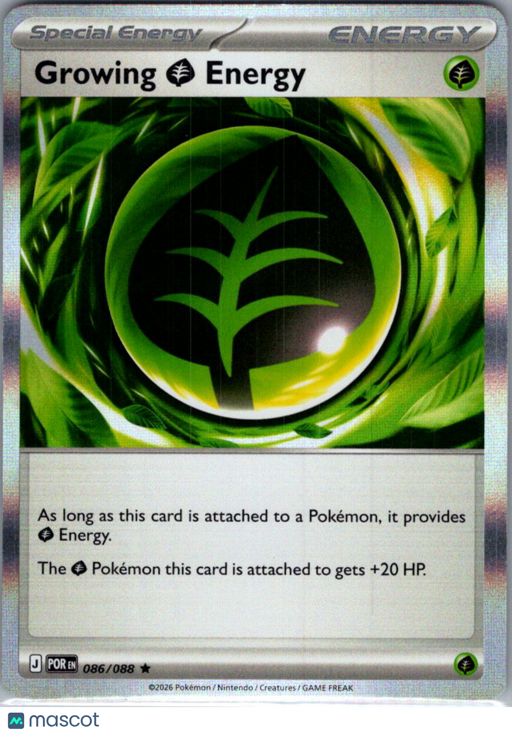 2026 Mega Evolution – Perfect Order Growing Grass Energy Holo Rare #86/88