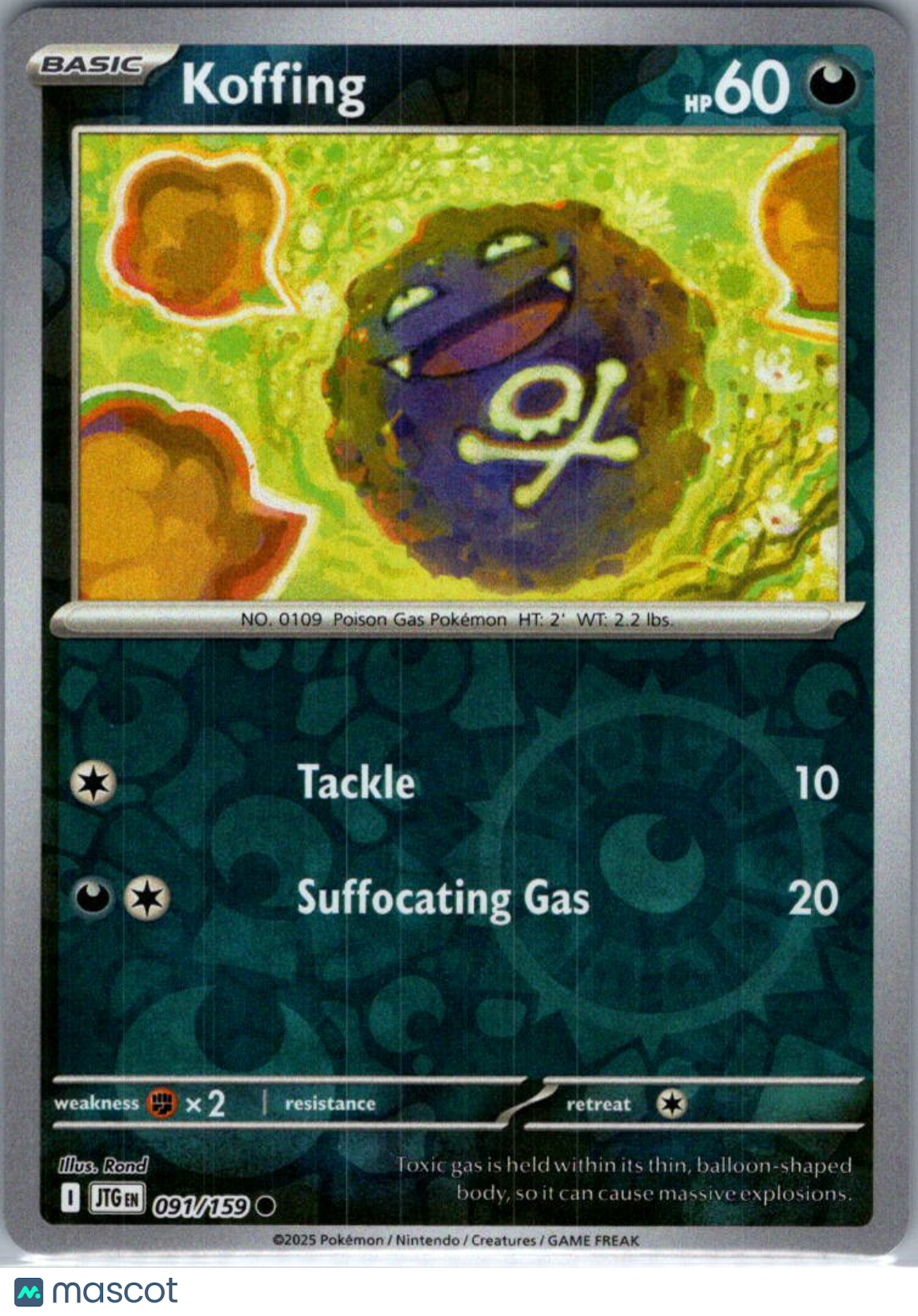 2025 Journey Together Koffing Reverse Holo #91/159