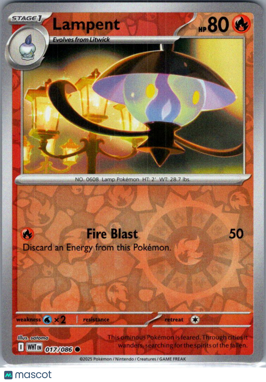 2025 White Flare Lampent Reverse Holo #17/86
