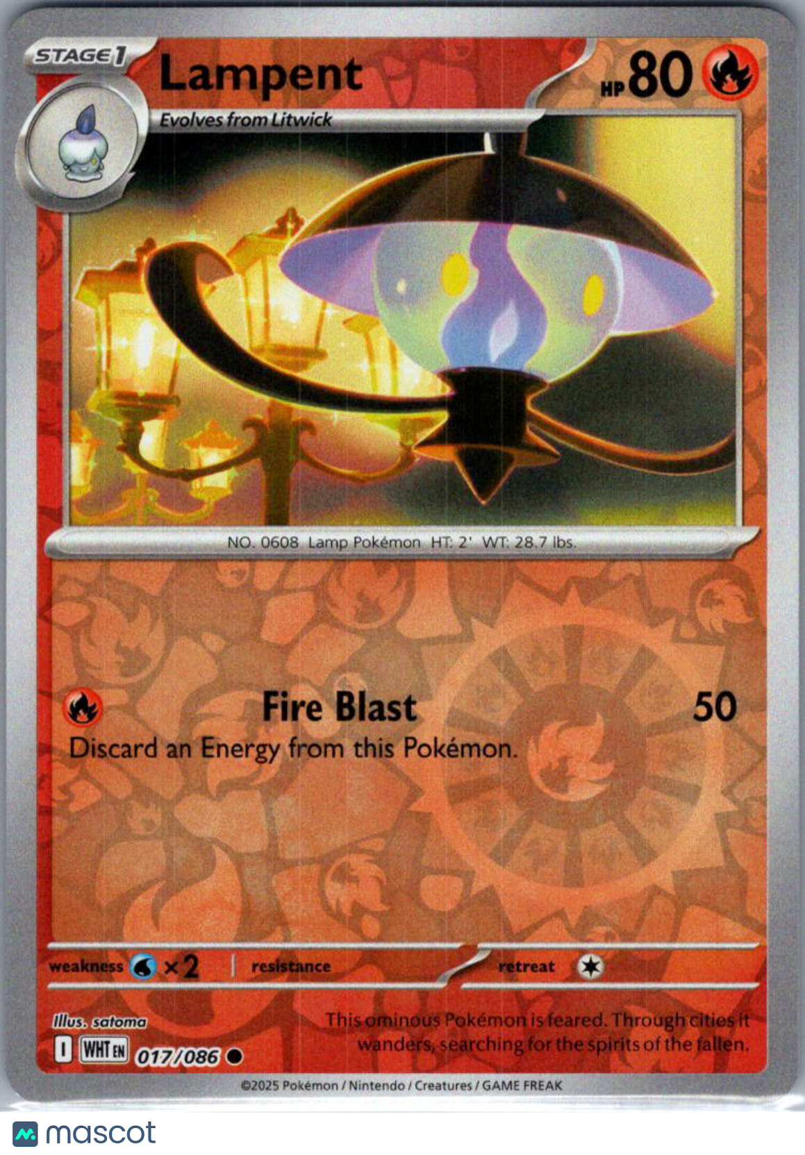 2025 White Flare Lampent Reverse Holo #17/86