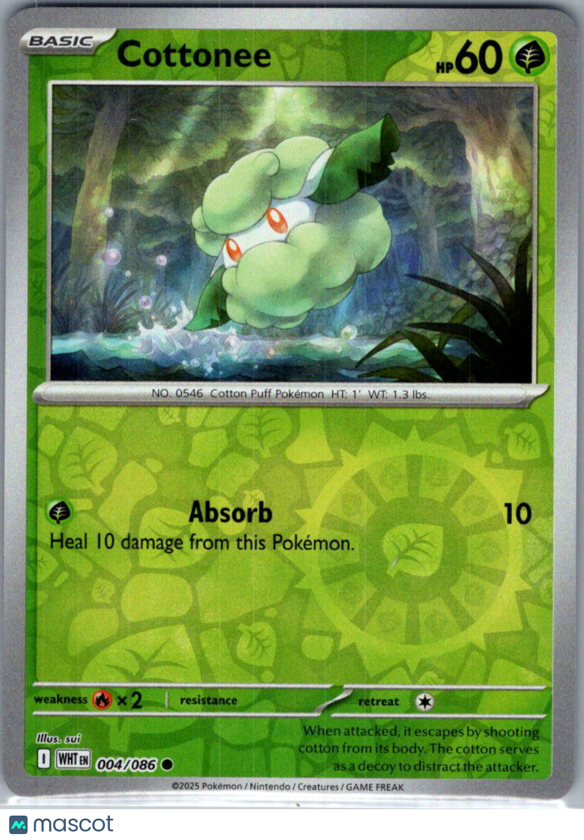 2025 White Flare Cottonee Reverse Holo #4/86