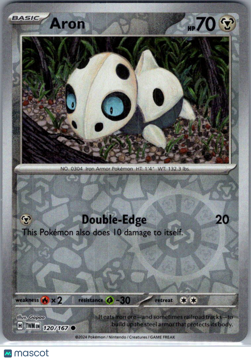 2024 Twilight Masquerade Aron Reverse Holo #120/167