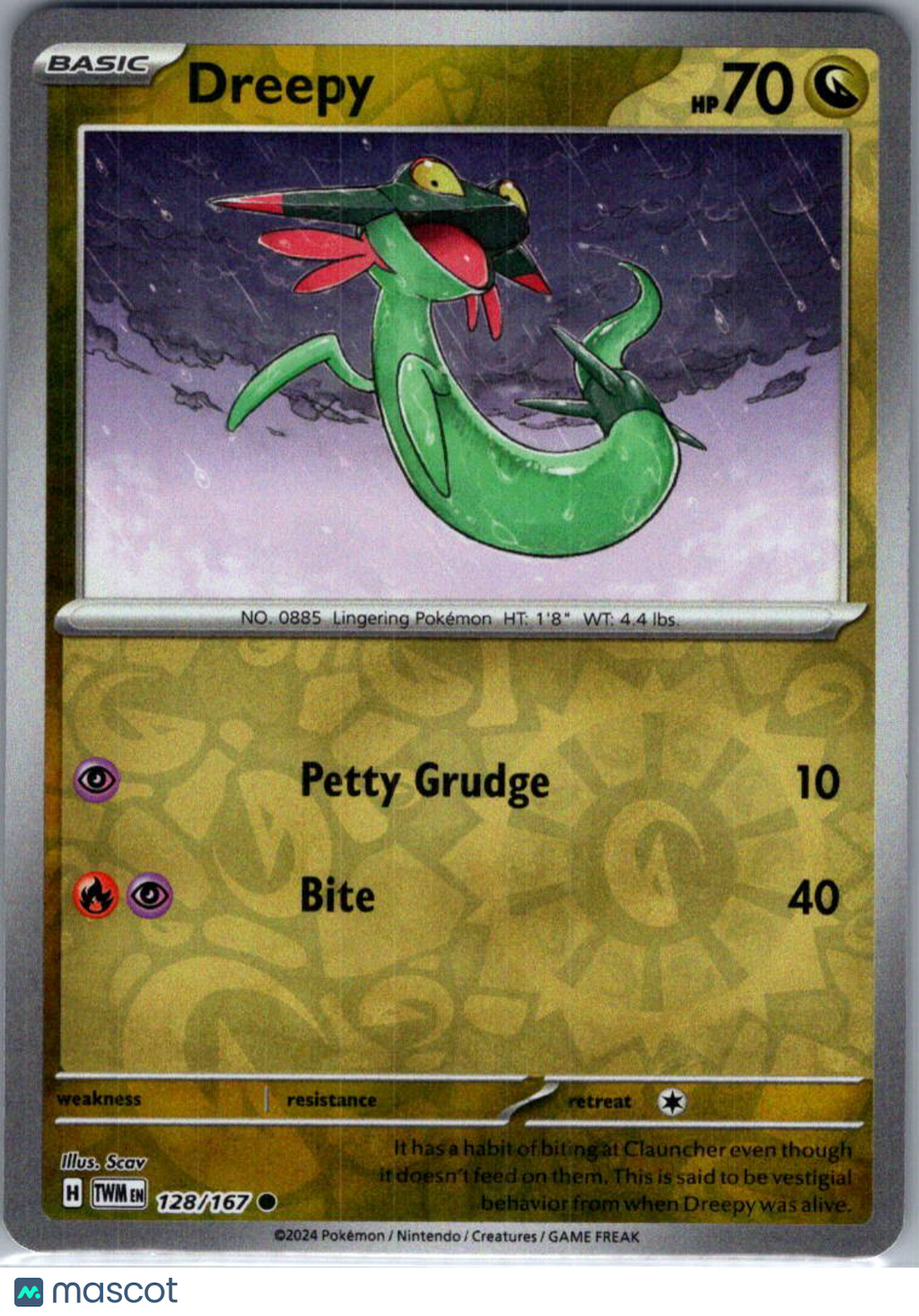 2024 Twilight Masquerade Dreepy Reverse Holo #128/167