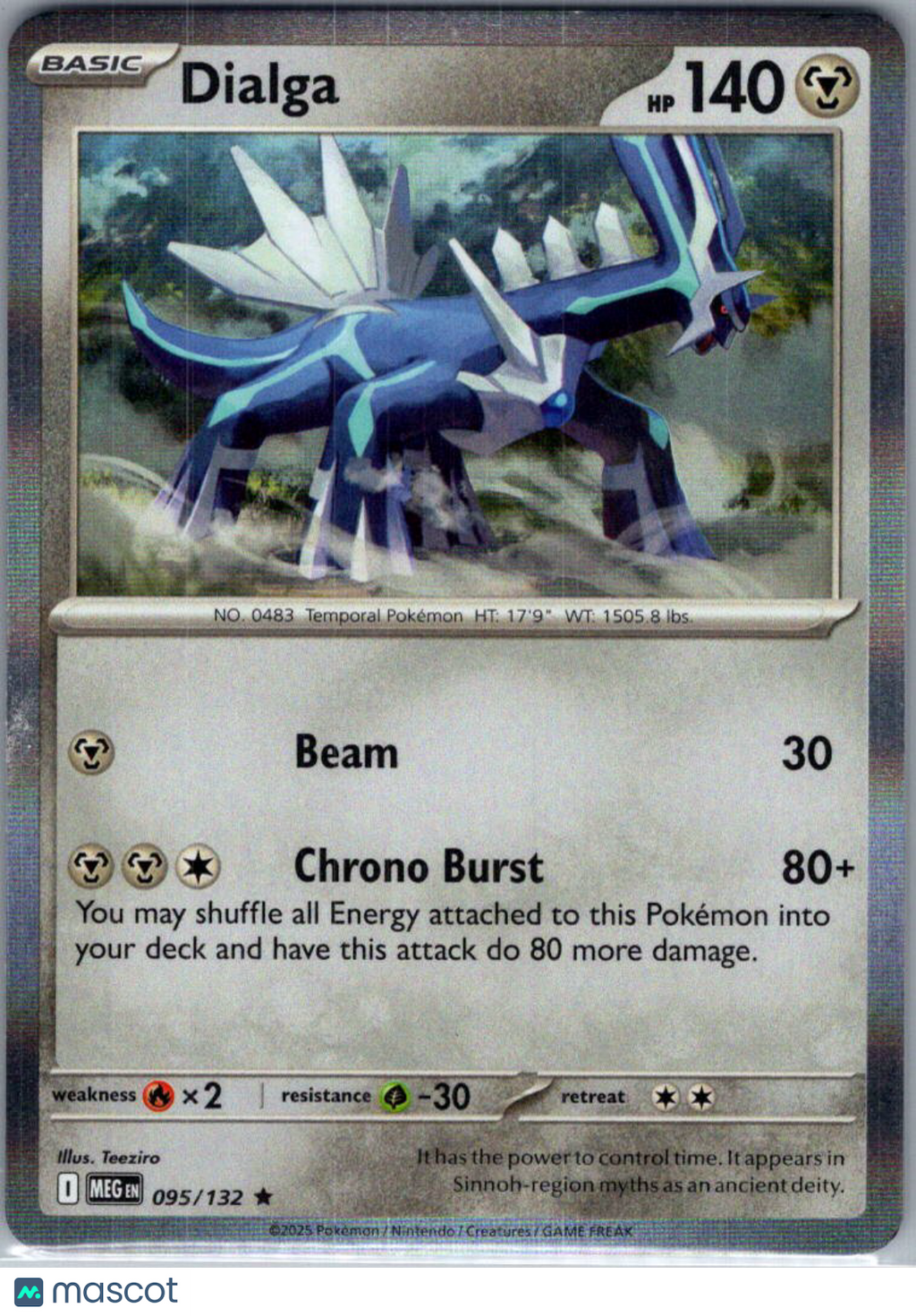 2025 Mega Evolution Dialga Holo Rare #95/132