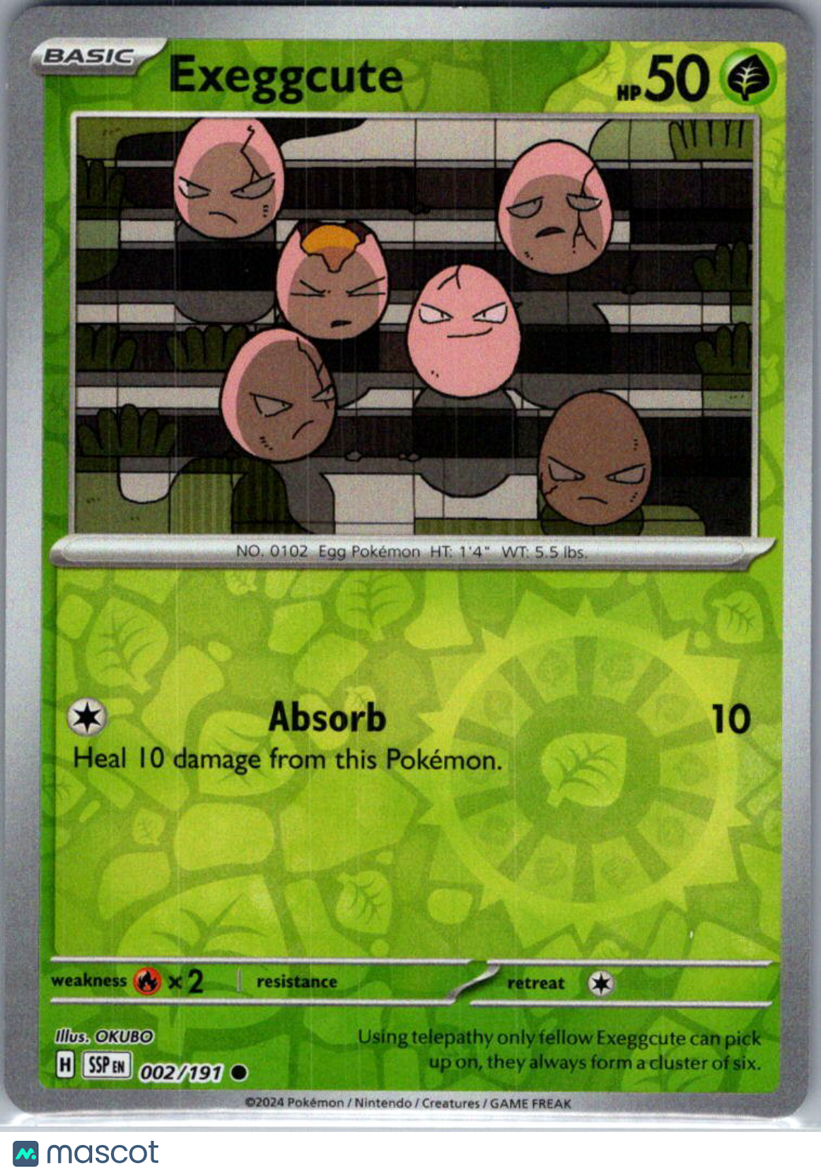 2024 Surging Sparks Exeggcute Reverse Holo #2/191