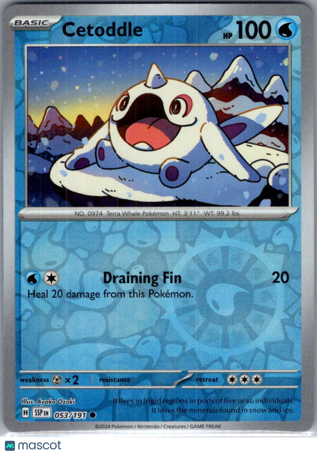 2024 Surging Sparks Cetoddle Reverse Holo #53/191