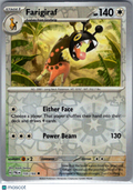 2023 Paldea Evolved Farigiraf Reverse Holo Uncommon #155/193