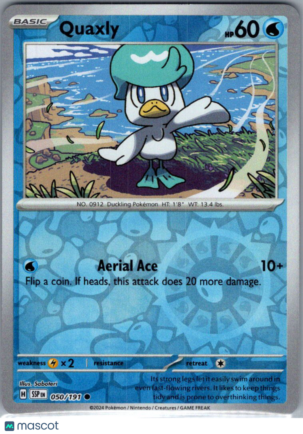 2024 Surging Sparks Quaxly Reverse Holo #50/191