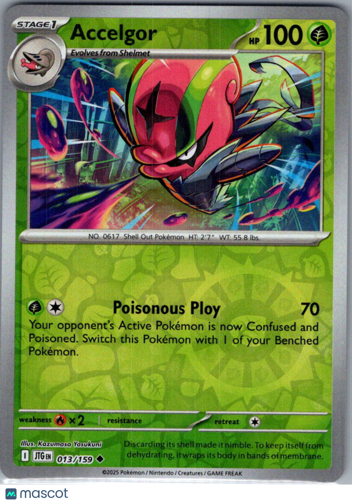 2025 Journey Together Accelgor Reverse Holo Uncommon #13/159