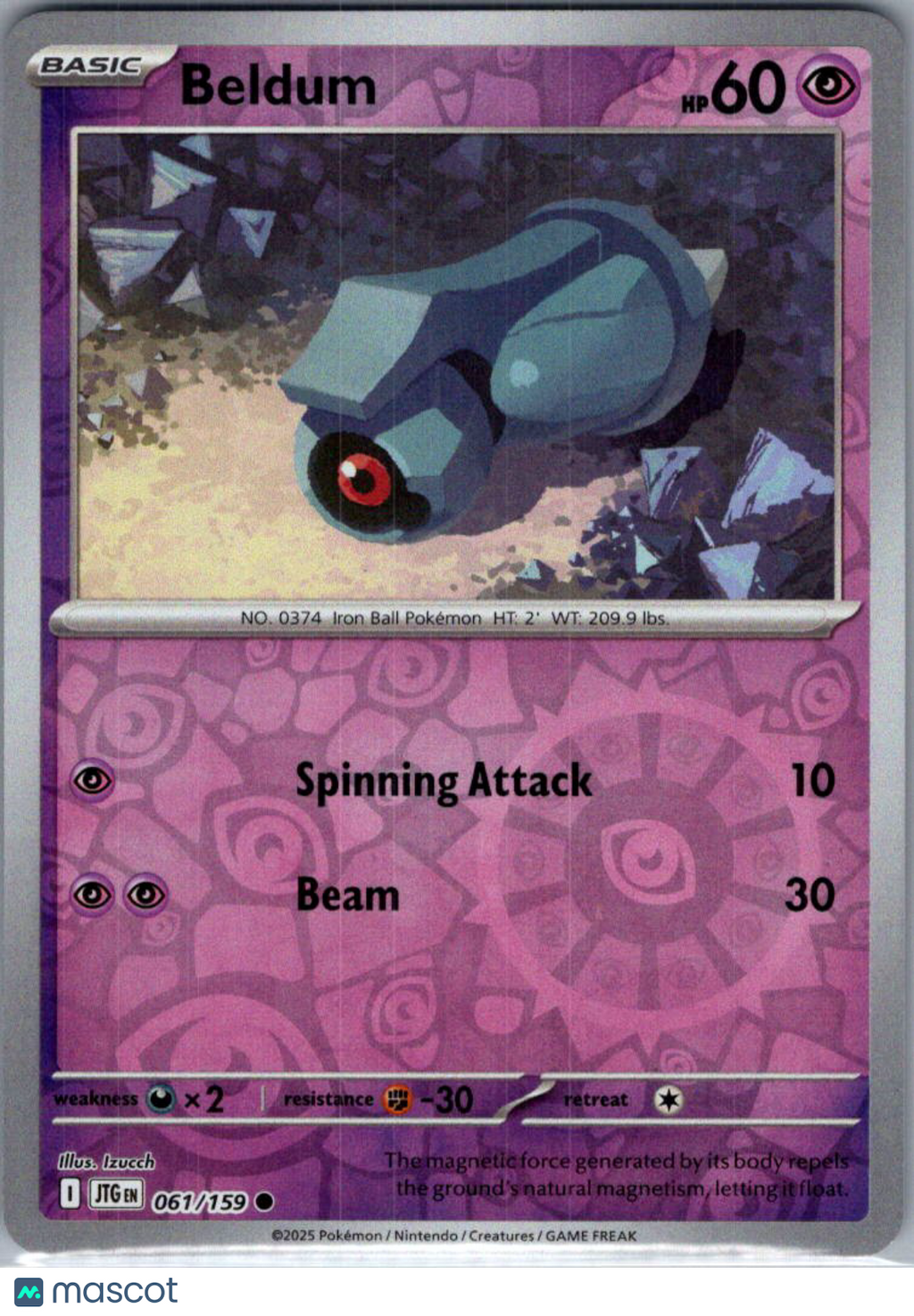2025 Journey Together Beldum Reverse Holo #61/159