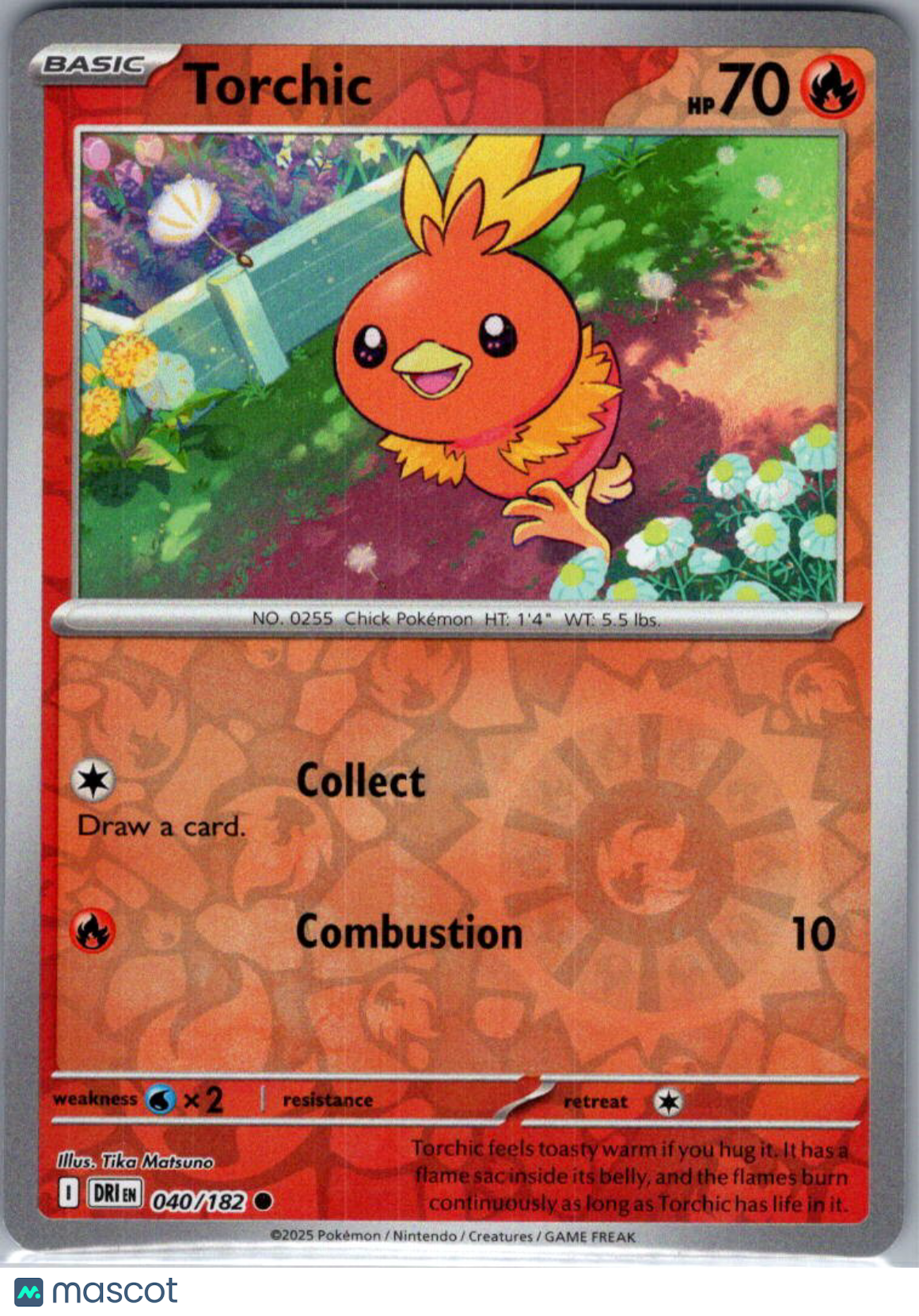 2025 Destined Rivals Torchic Reverse Holo #40/182