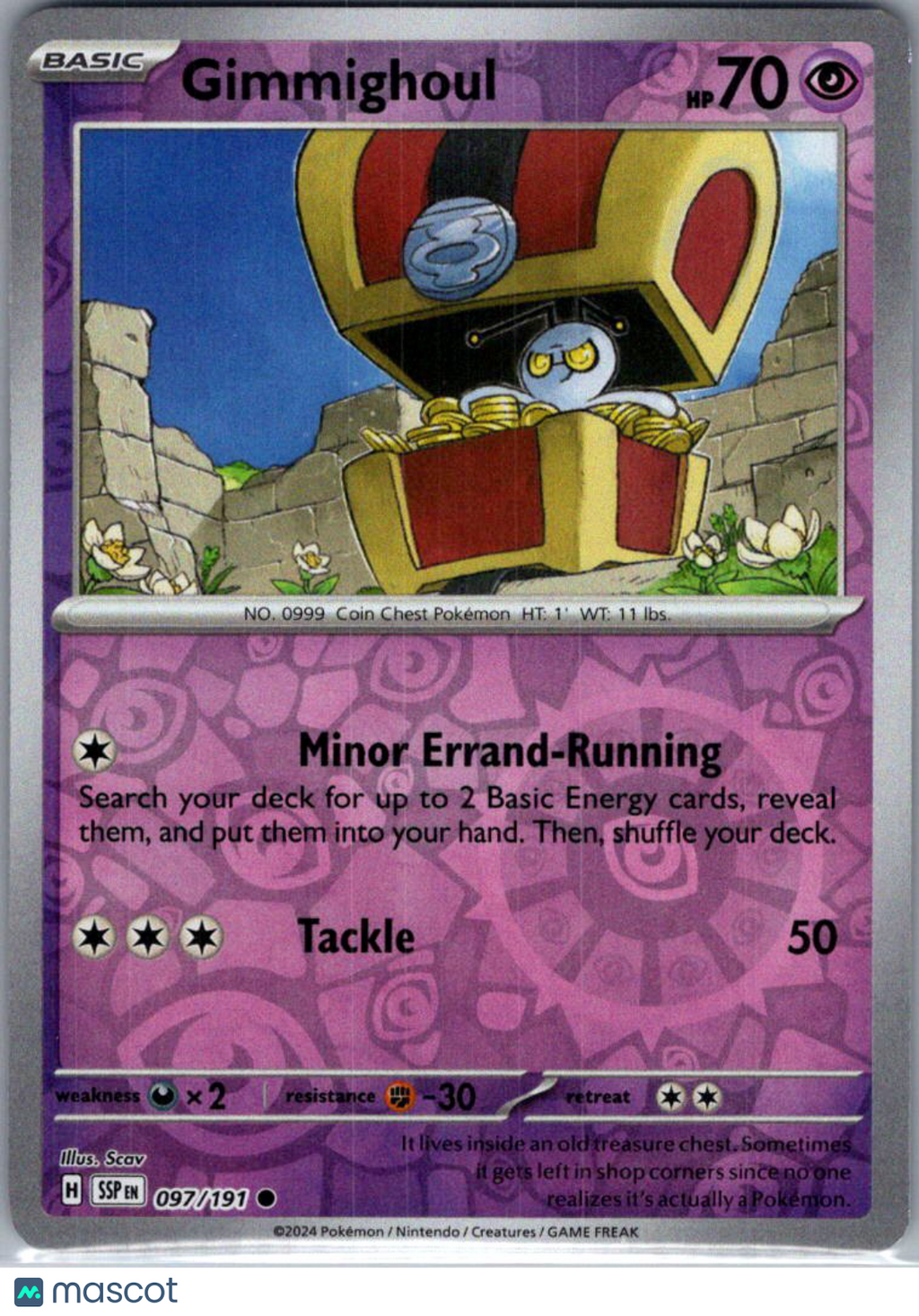 2024 Surging Sparks Gimmighoul Reverse Holo #97/191