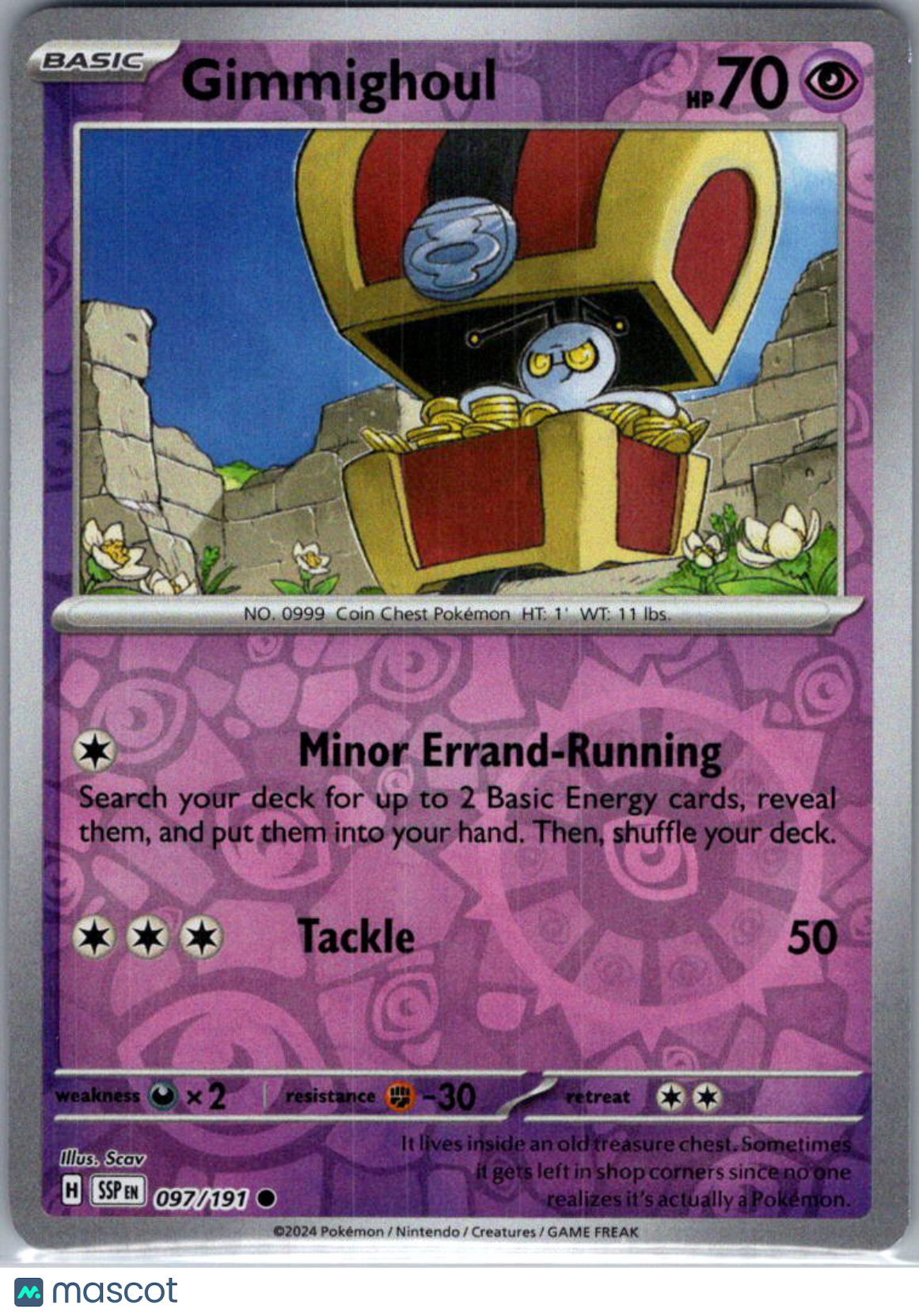 2024 Surging Sparks Gimmighoul Reverse Holo #97/191