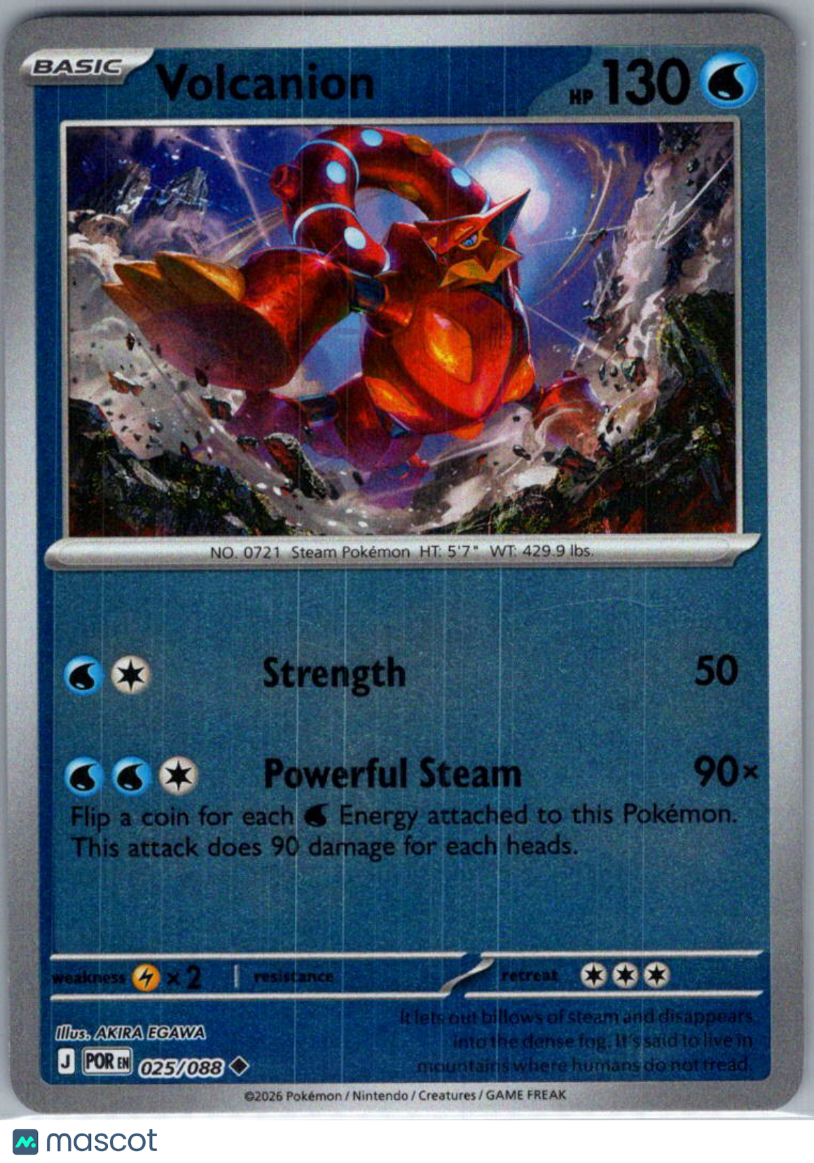 2026 Mega Evolution – Perfect Order Volcanion Reverse Holo Uncommon #25/88