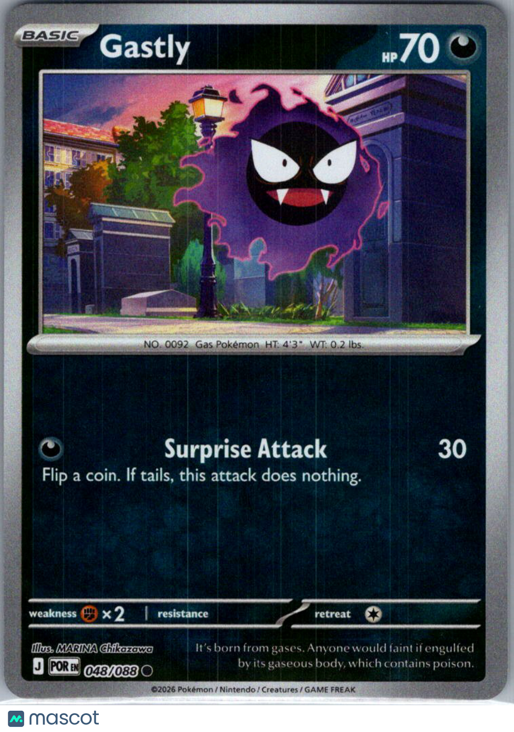 2026 Mega Evolution – Perfect Order Gastly Reverse Holo #48/88