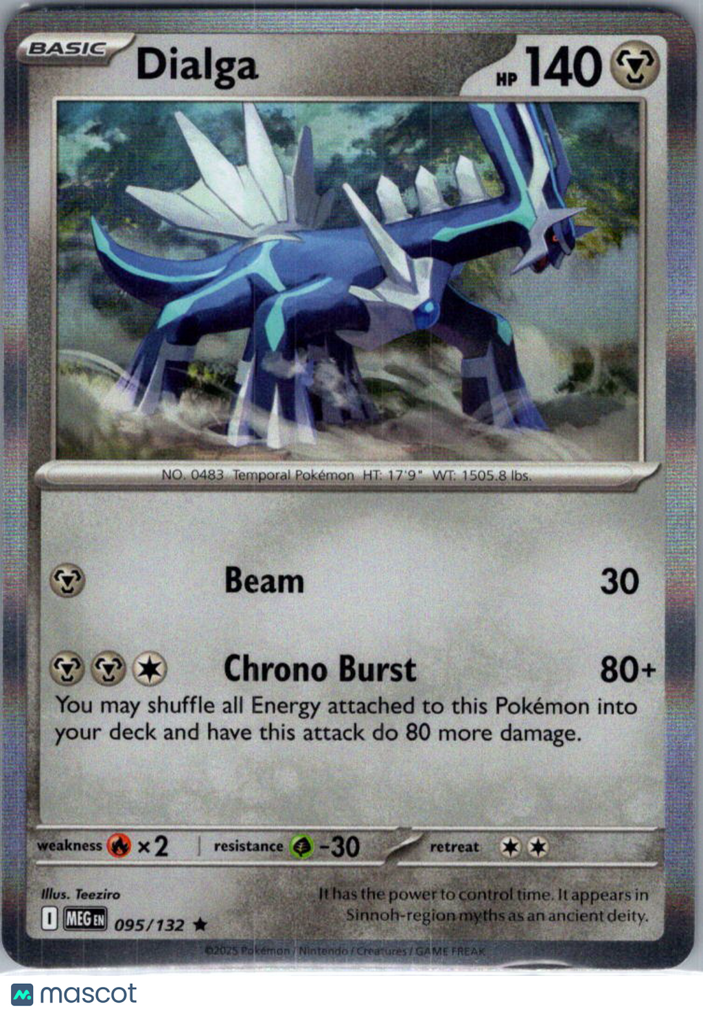 2025 Mega Evolution Dialga Holo Rare #95/132
