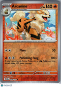 2025 Destined Rivals Arcanine Reverse Holo Uncommon #28/182