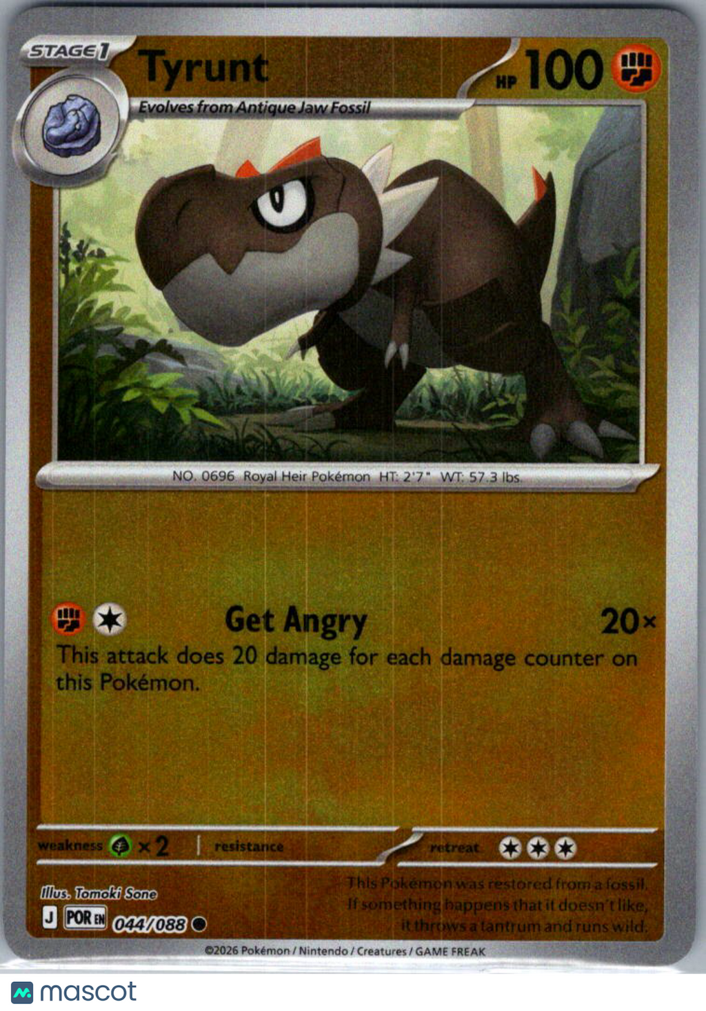 2026 Mega Evolution – Perfect Order Tyrunt Reverse Holo #44/88
