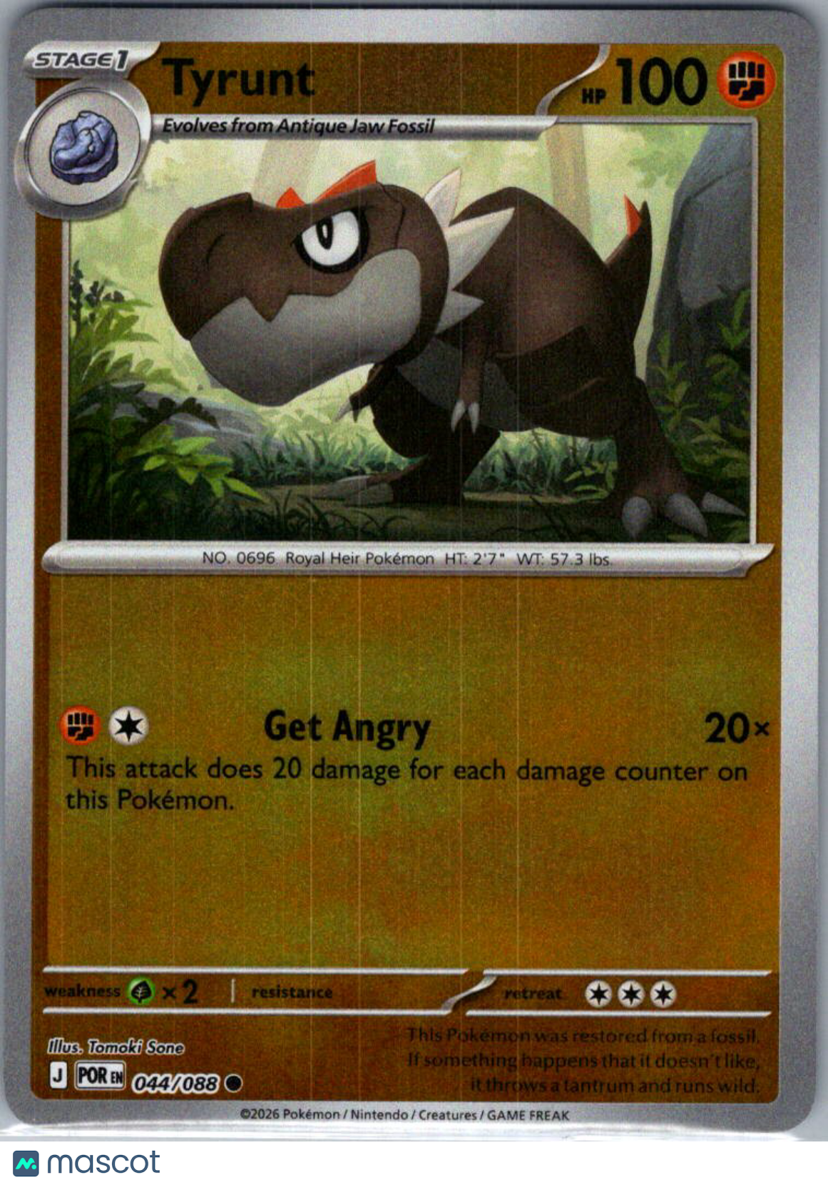 2026 Mega Evolution – Perfect Order Tyrunt Reverse Holo #44/88