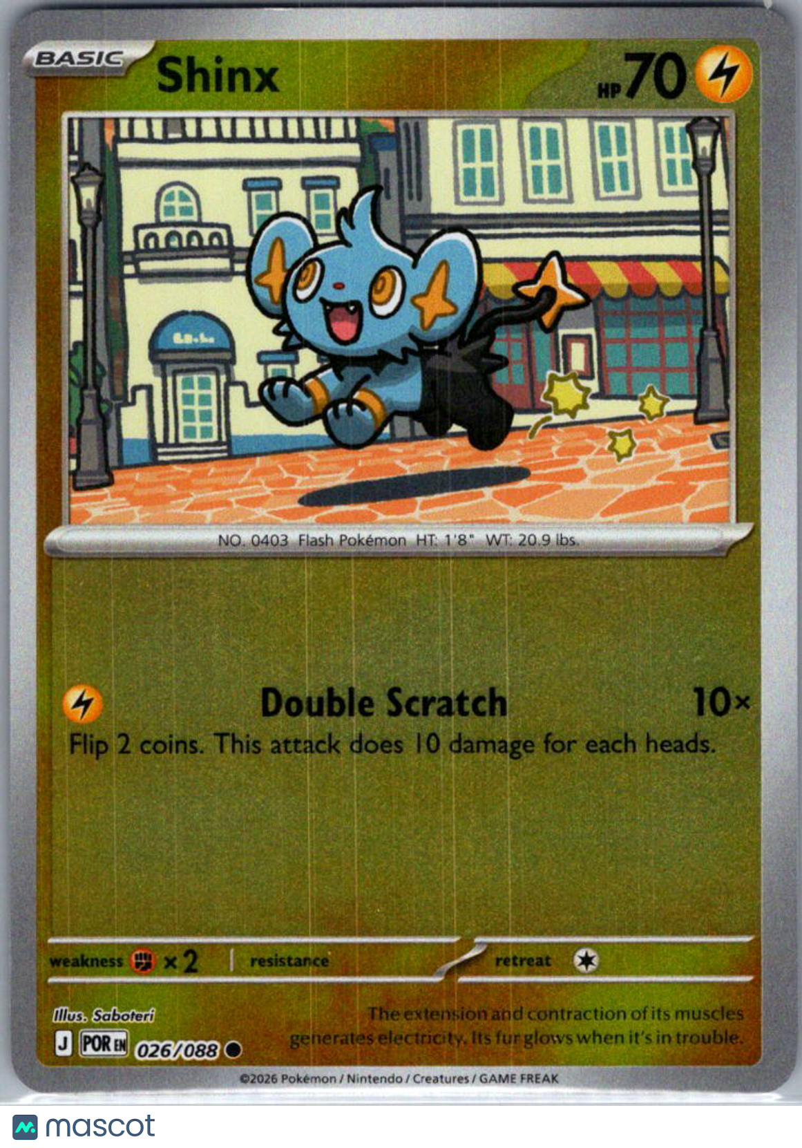 2026 Mega Evolution – Perfect Order Shinx Reverse Holo #26/88