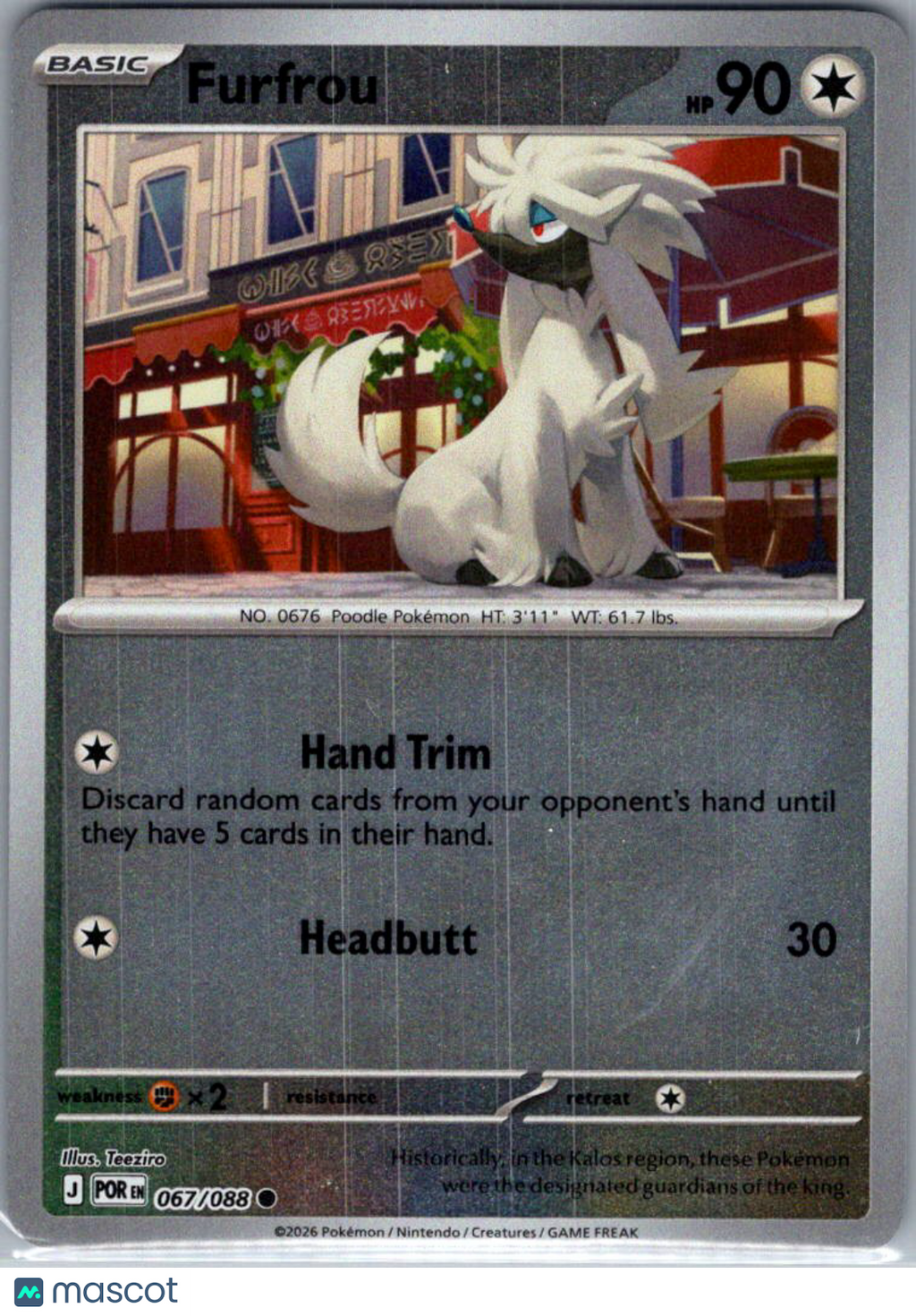 2026 Mega Evolution – Perfect Order Furfrou Reverse Holo #67/88