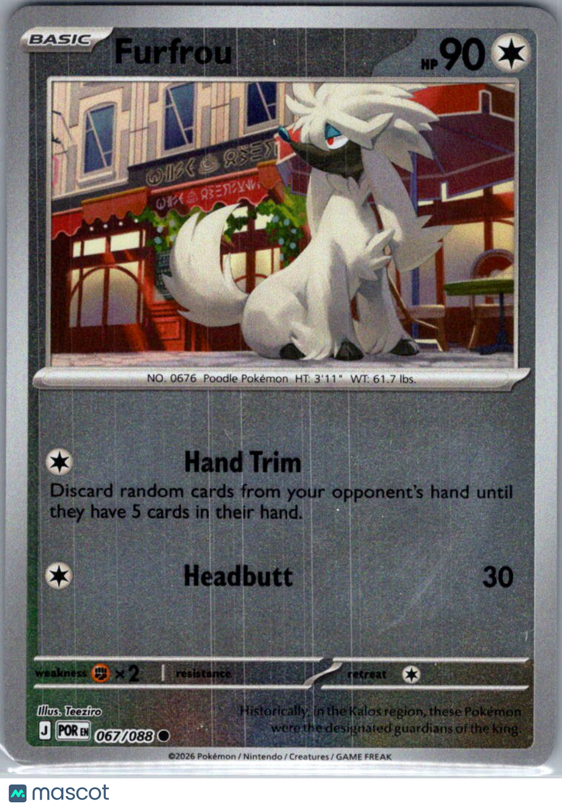 2026 Mega Evolution – Perfect Order Furfrou Reverse Holo #67/88