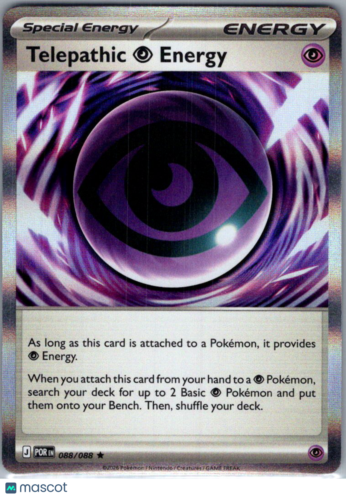 2026 Mega Evolution – Perfect Order Telepathic Psychic Energy Holo Rare #88/88