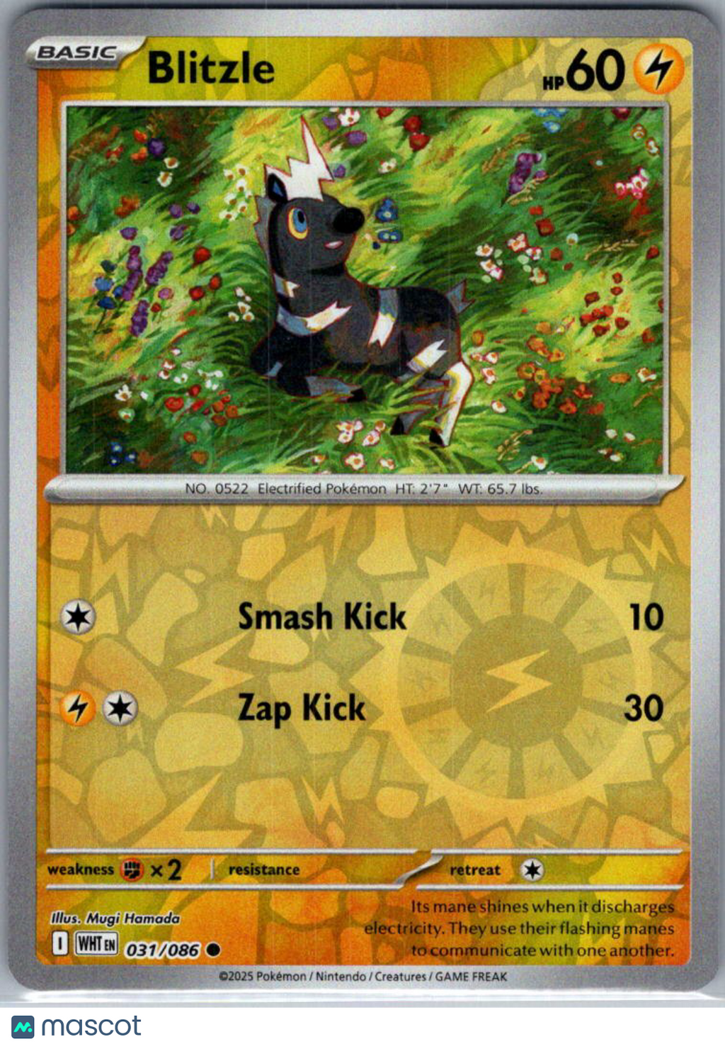 2025 White Flare Blitzle Reverse Holo #31/86
