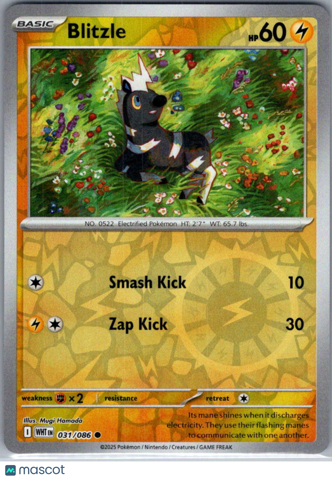 2025 White Flare Blitzle Reverse Holo #31/86