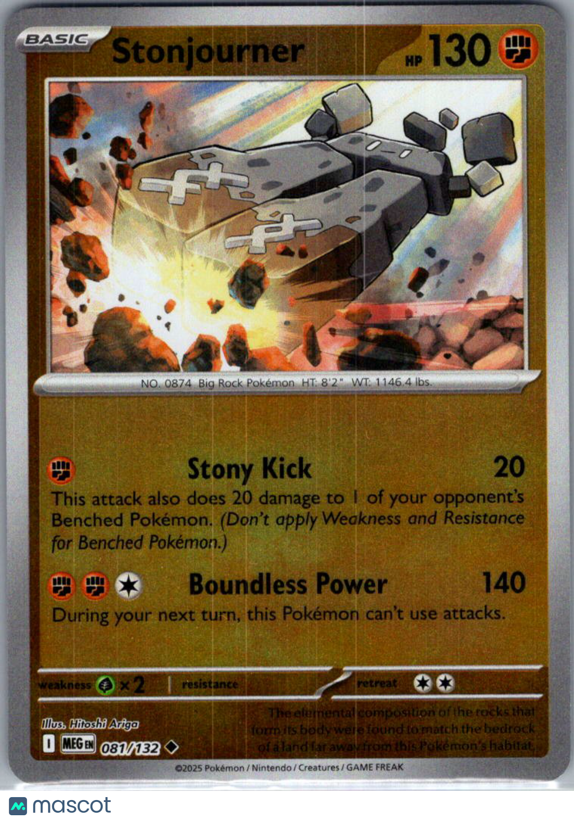 2025 Mega Evolution Stonjourner Uncommon #81/132