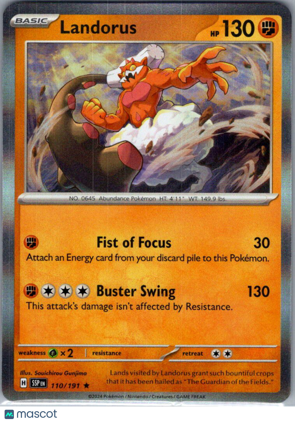 2024 Surging Sparks Landorus Reverse Holo Rare #110/191
