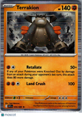 2025 White Flare Terrakion Reverse Holo Rare #54/86