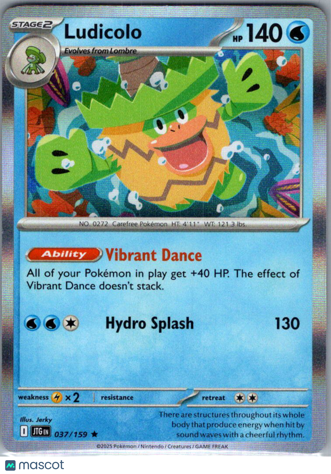 2025 Journey Together Ludicolo Holo Rare #37/159