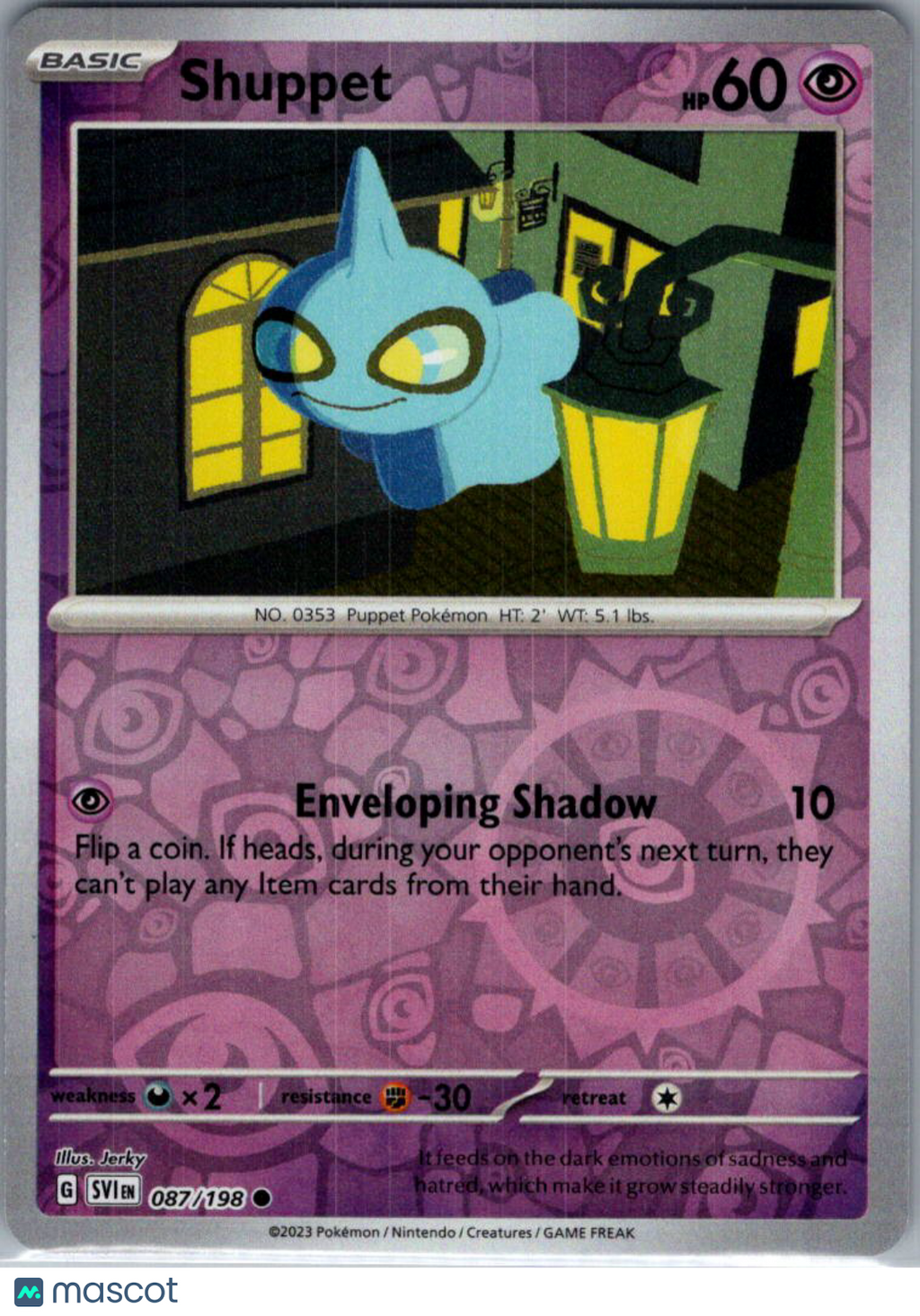 2023 Scarlet & Violet Shuppet Reverse Holo #87/198
