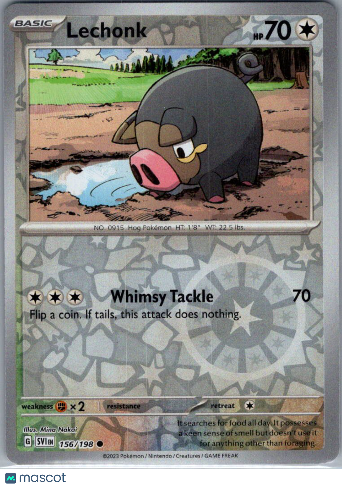 2023 Scarlet & Violet Lechonk Reverse Holo #156/198