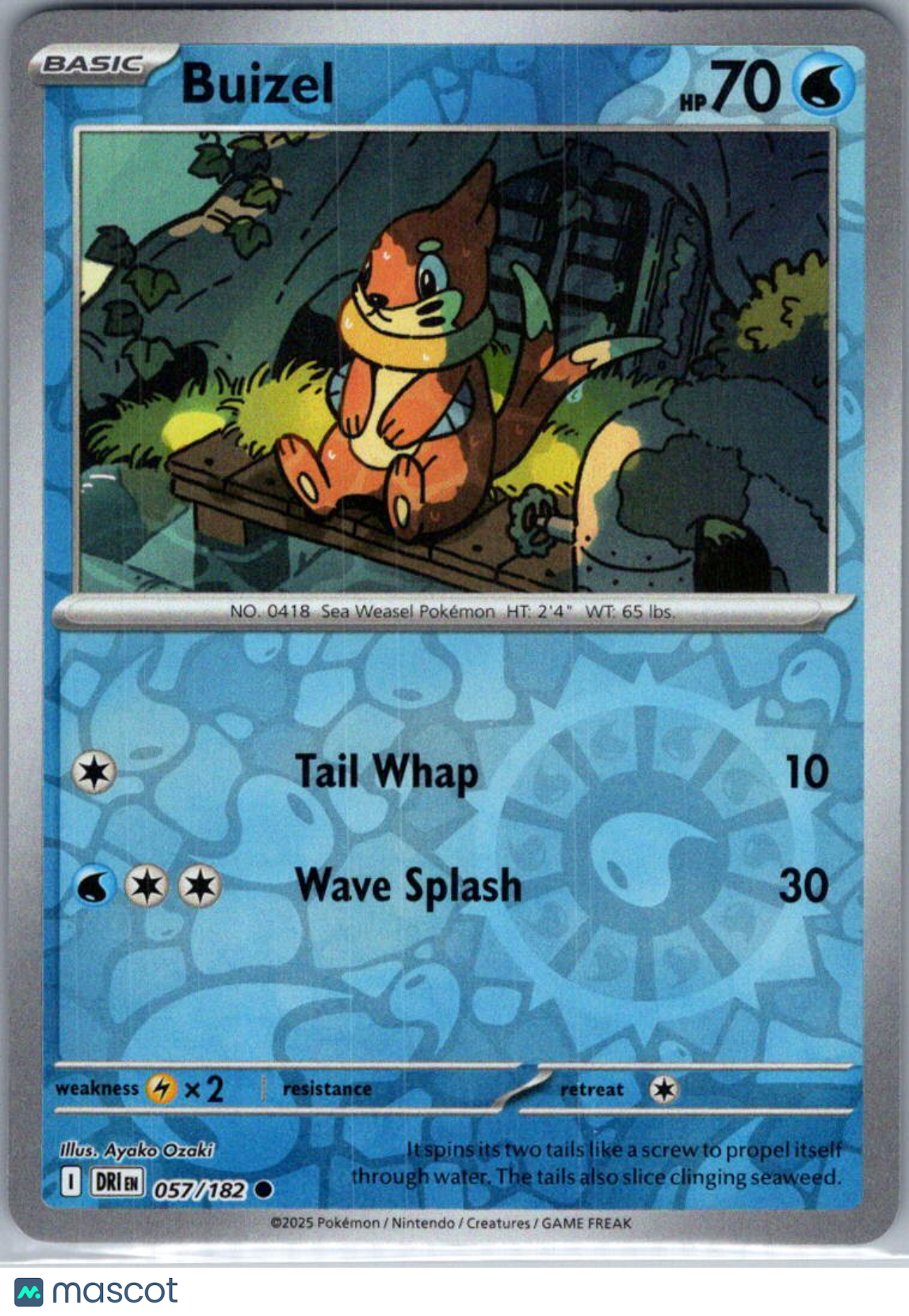 2025 Destined Rivals Buizel Reverse Holo #57/182