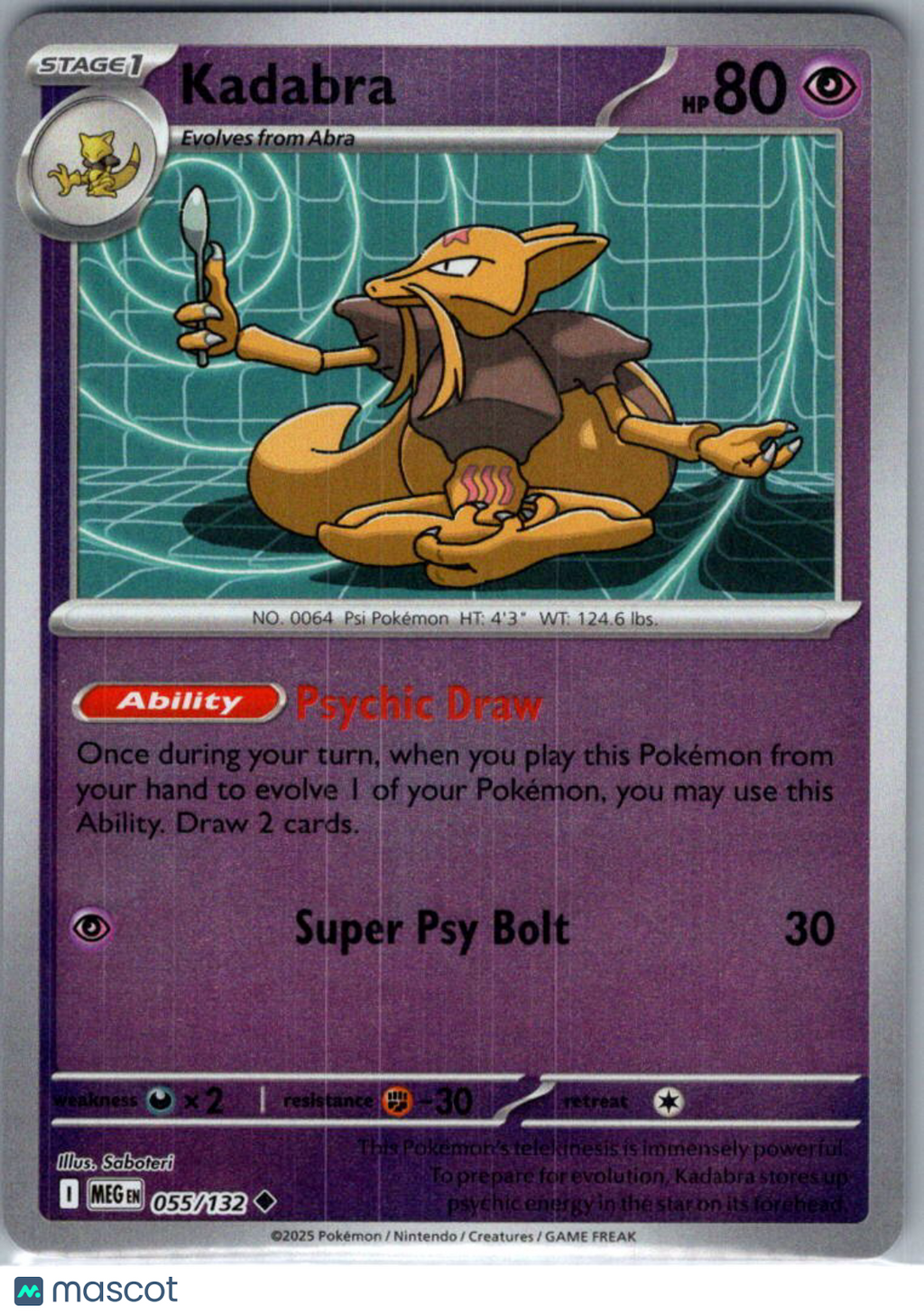 2025 Mega Evolution Kadabra Uncommon #55/132