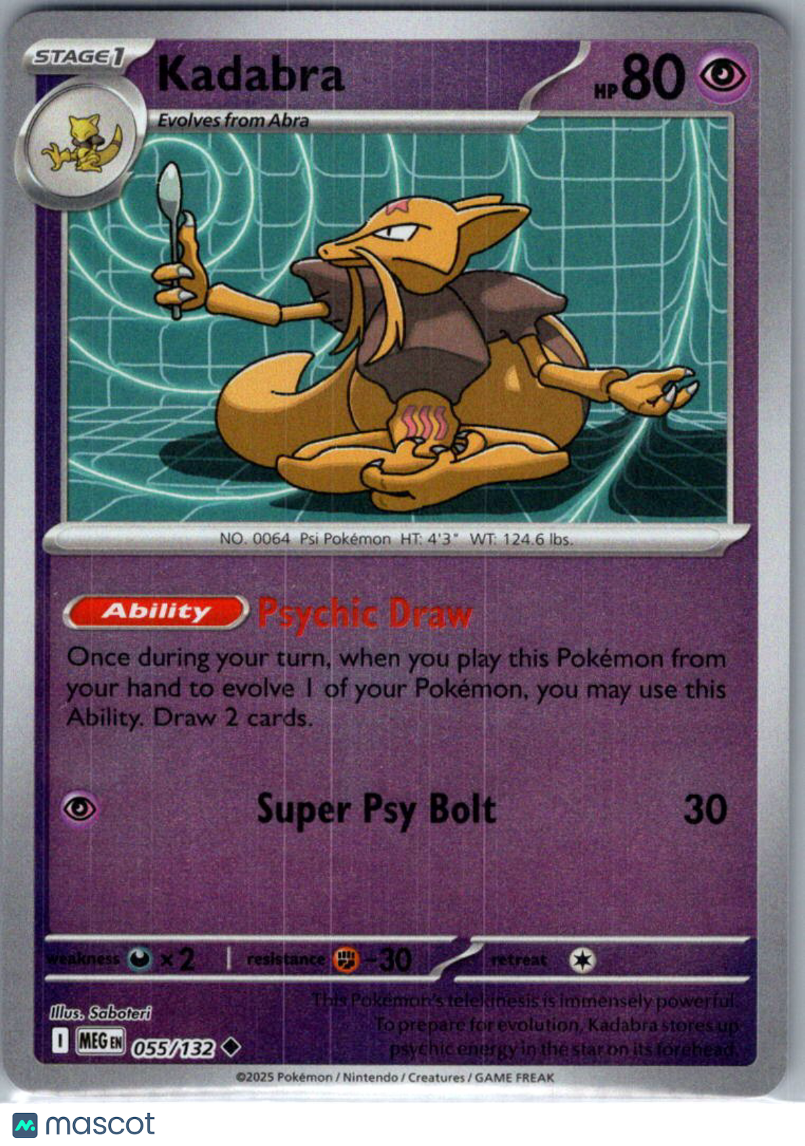 2025 Mega Evolution Kadabra Uncommon #55/132
