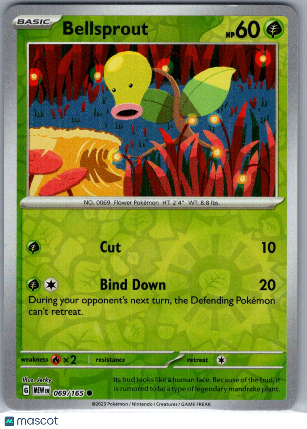 2023 Scarlet & Violet 151 Bellsprout Reverse Holo #69/165