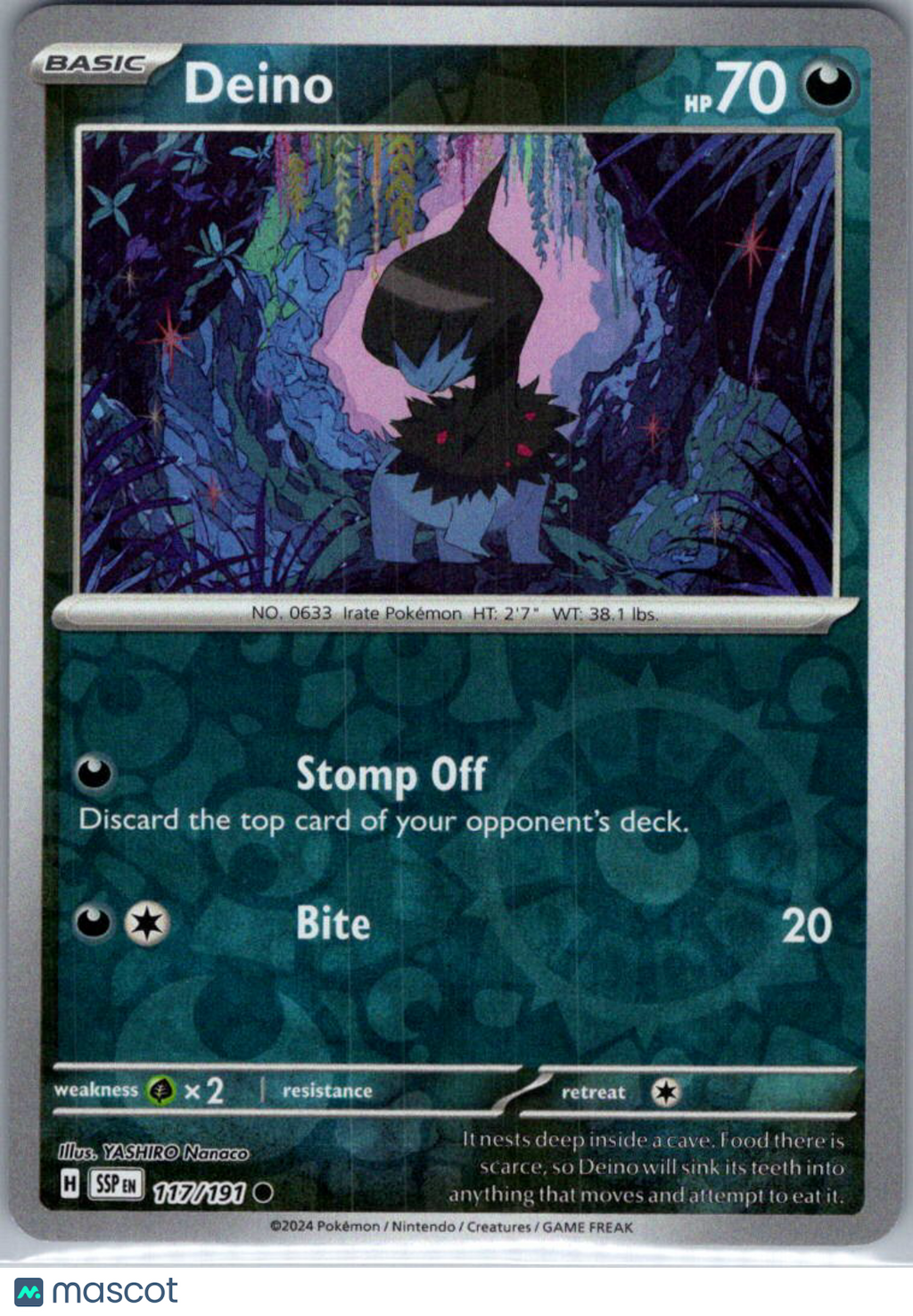 2024 Surging Sparks Deino Reverse Holo #117/191