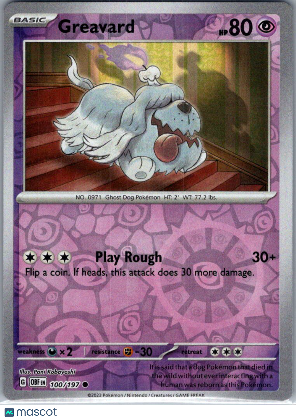 2023 Obsidian Flames Greavard Reverse Holo #100/197