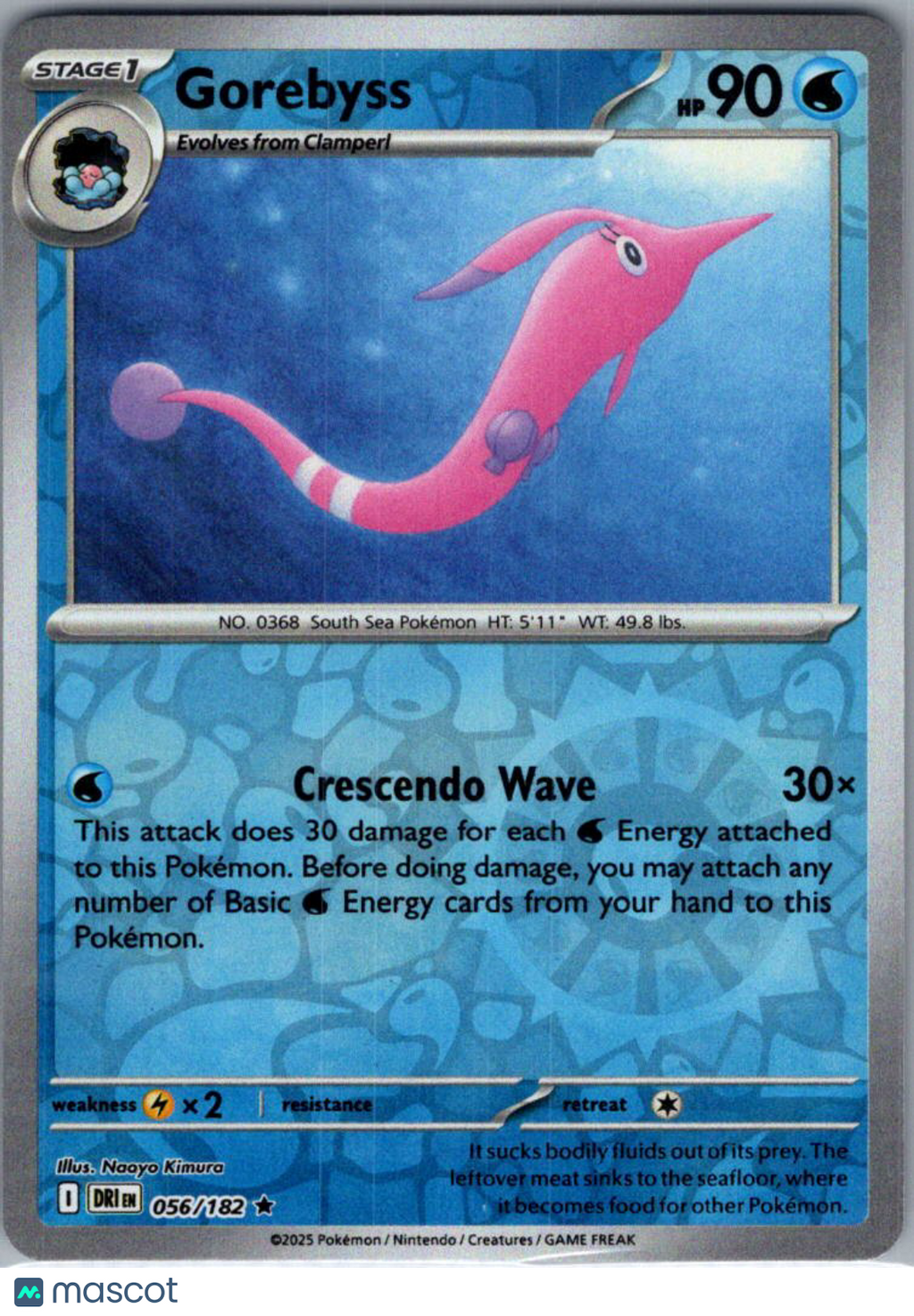 2025 Destined Rivals Gorebyss Reverse Holo Rare #56/182