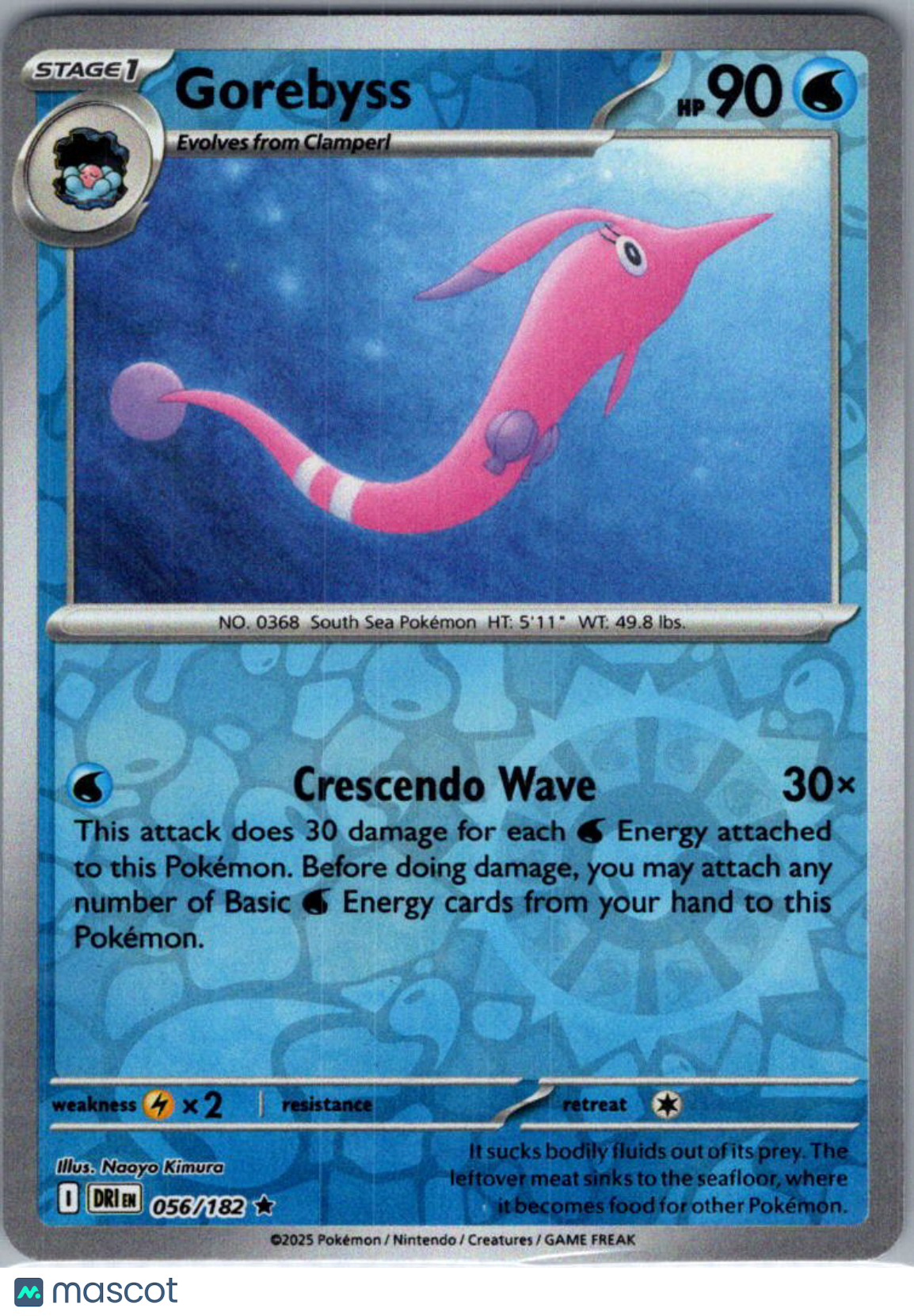 2025 Destined Rivals Gorebyss Reverse Holo Rare #56/182
