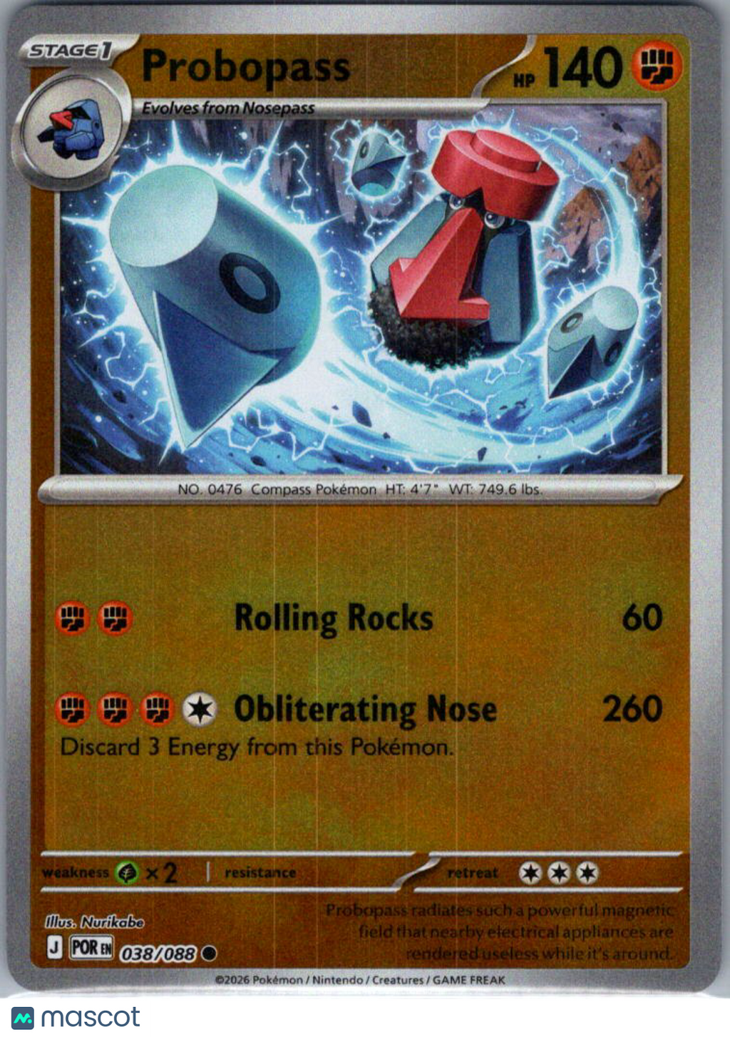 2026 Mega Evolution – Perfect Order Probopass Reverse Holo #38/88
