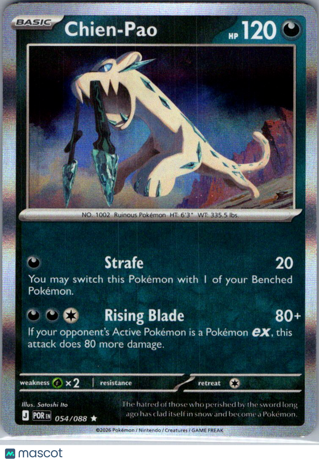 2026 Mega Evolution – Perfect Order Chien-Pao Holo Rare #54/88