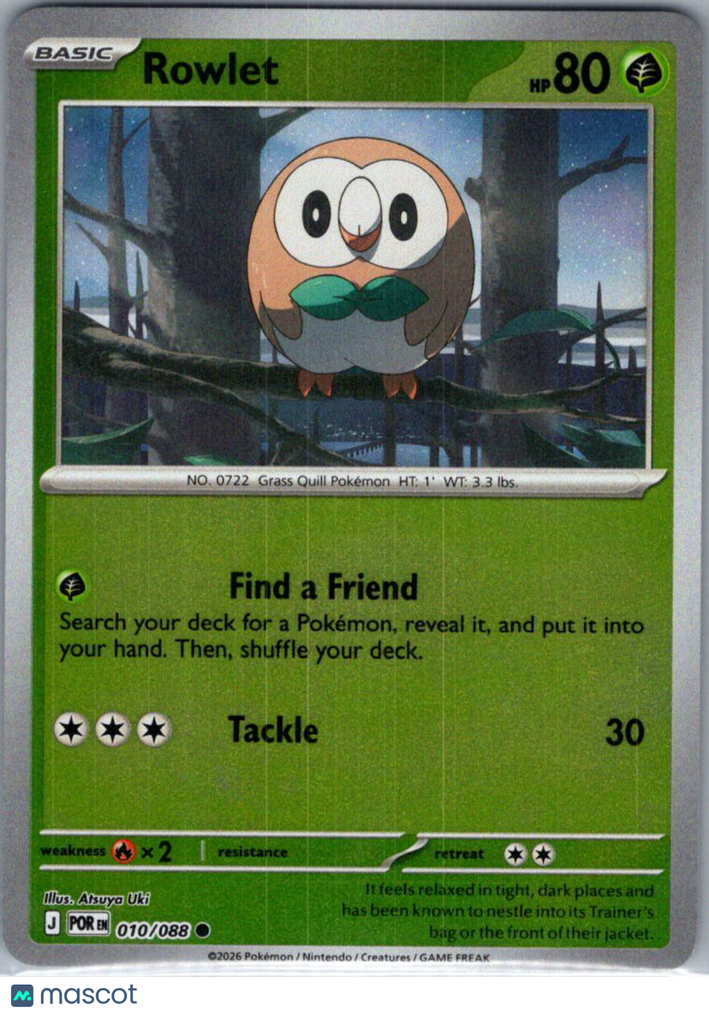 2026 Mega Evolution – Perfect Order Rowlet #10/88