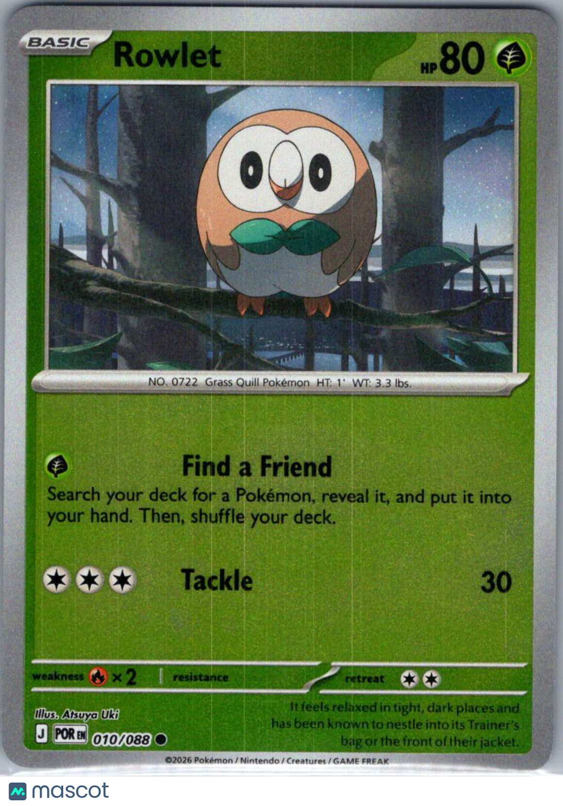 2026 Mega Evolution – Perfect Order Rowlet #10/88